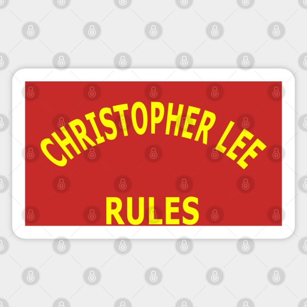 Christopher Lee Rules Sticker by Lyvershop